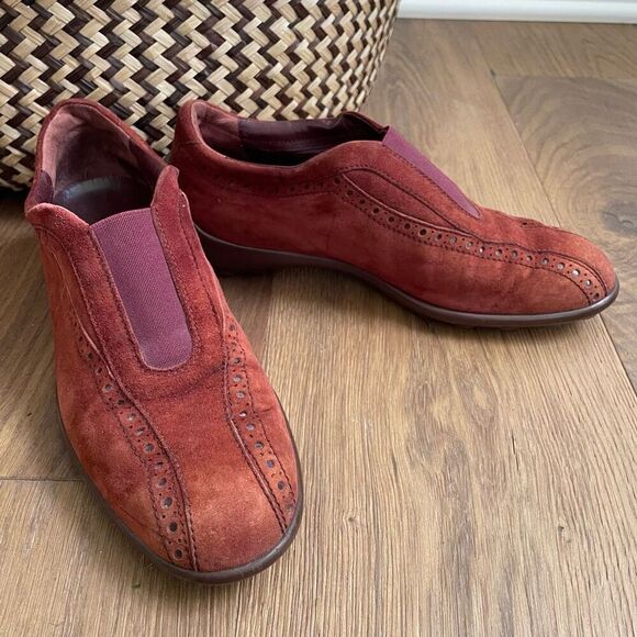 Tod’s Rust Suede Driving Loafer Slip On Shoe 7 - Picture 1 of 10